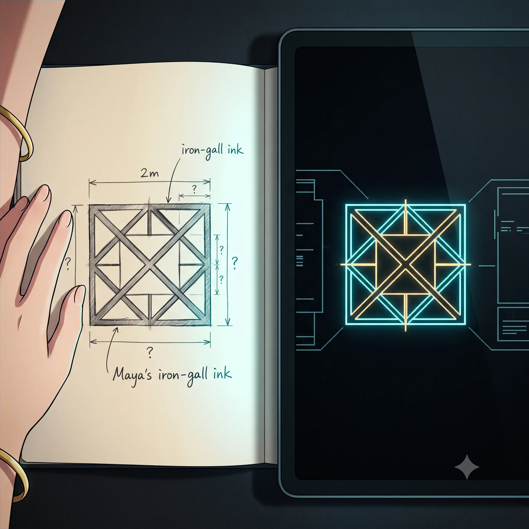 The notebook match — ANANTA Volume 1, Chapter 1 illustration